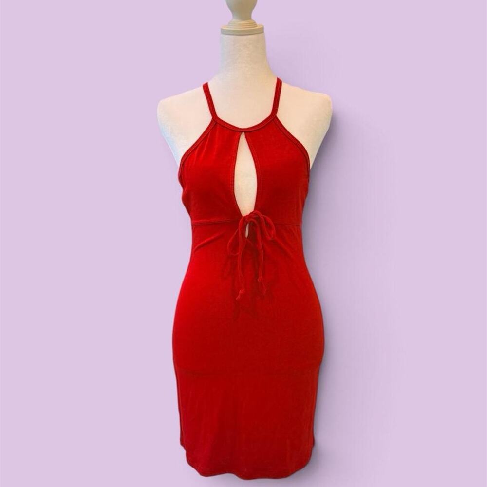 Vintage cherry red dress with
